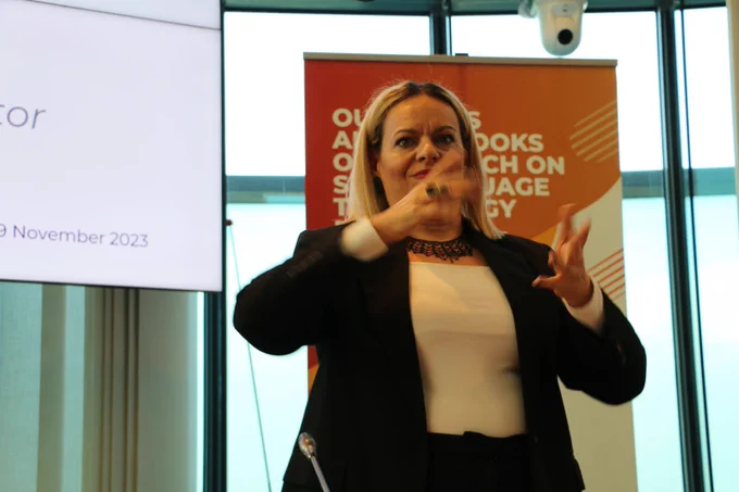 EUD President Sofia Isari at the event