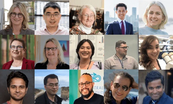 A collage of 15 winners from the Royal Society of New South Wales' Awards for 2023.