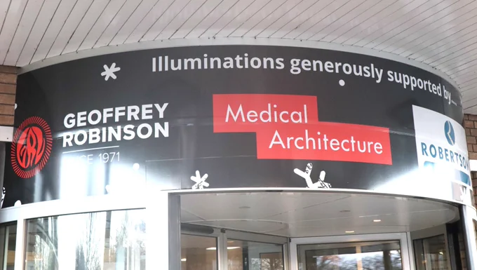 Our corporate sponsors for the 2023 festive light switch on at the Freeman: Geoffrey Robinson Limited, Medical Architecture and Robertson Group.