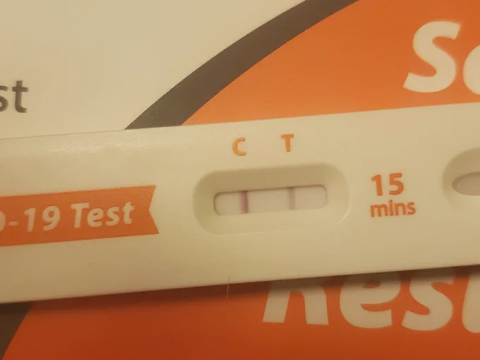 My positive COVID test