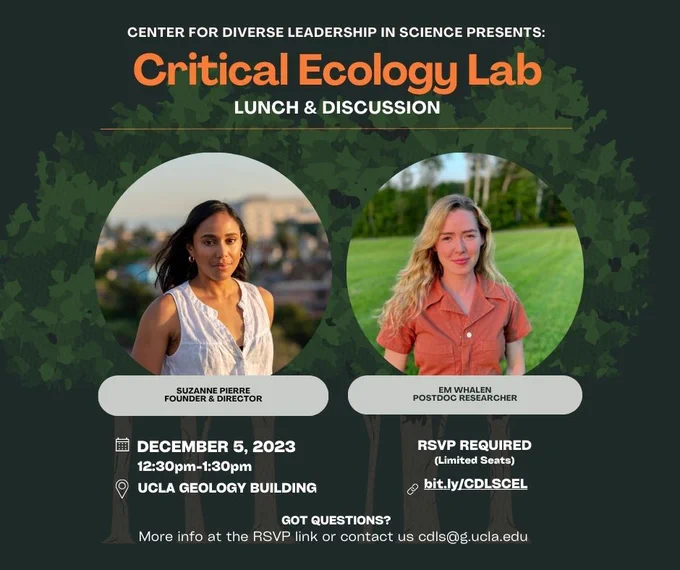 CDLS event with Suzanne Pierre & Em Whalen from the Critical Ecology Lab.