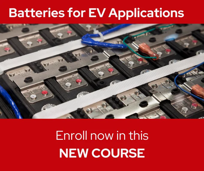 Batteries for EV Applications | Enroll now in this NEW COURSE