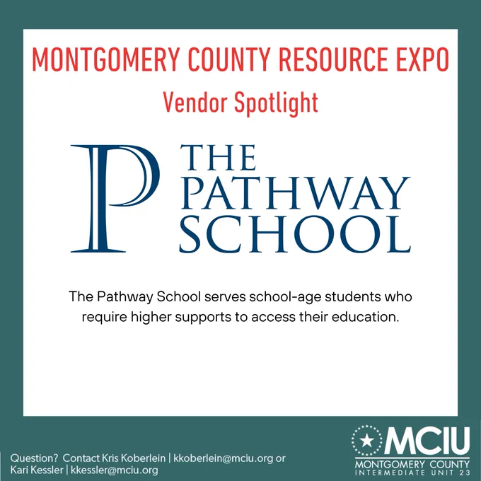 Montgomery County Resource Expo. Vendor Spotlight 
The Pathway School Logo 
The Pathway School serves school-age students who require higher supports to access their education.

