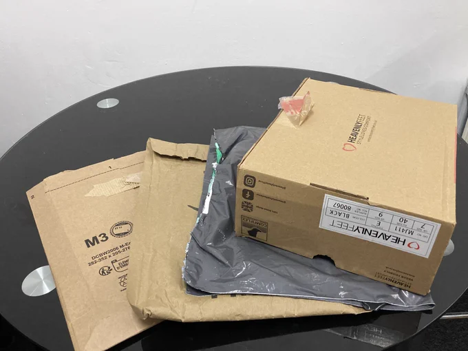 assortment of preloved reused packaging 