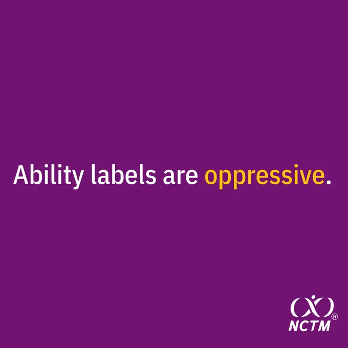 Ability labels are oppressive.