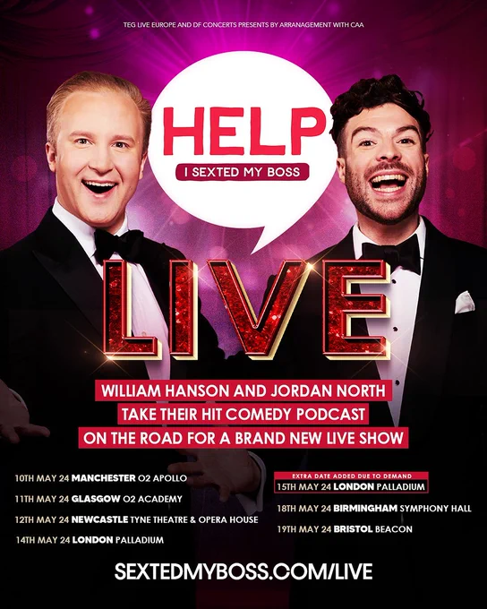 Help I Sexted My Boss Live. Tour dates (including an extra date in London on 15th May) are at sextedmyboss.com/live
