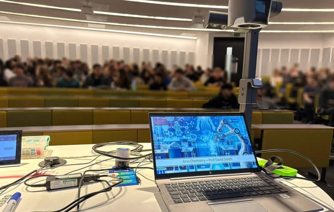 Lecture room full of students