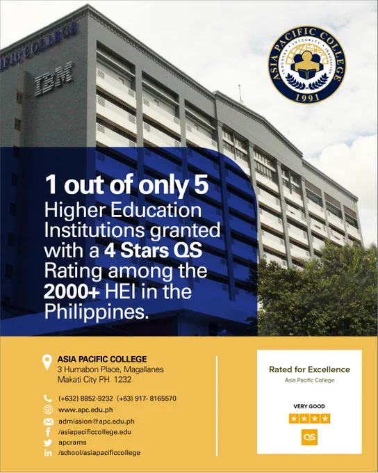 #QSStars
#AsiaPacificCollege
#BeARam