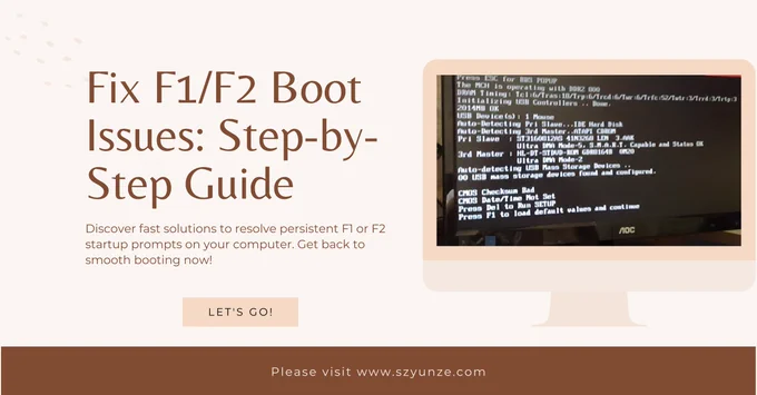 Fix F1 or F2 Boot Issues: Step-by-Step Guide