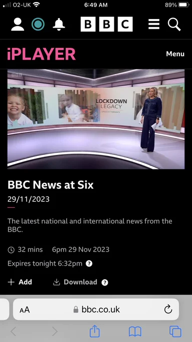 Image of BBC News presenter Sophie Raworth in a TV studio