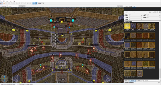 Image of the map editor that created our latest free Add-on for Quake: Spiritworld available now.