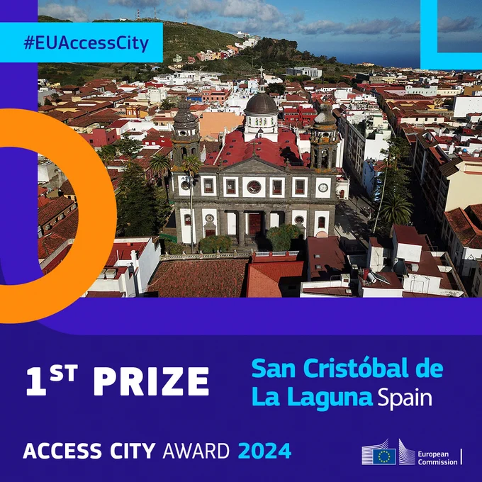 Access City Award 2024 winner, view of San Cristóbal de La Laguna in Spain.