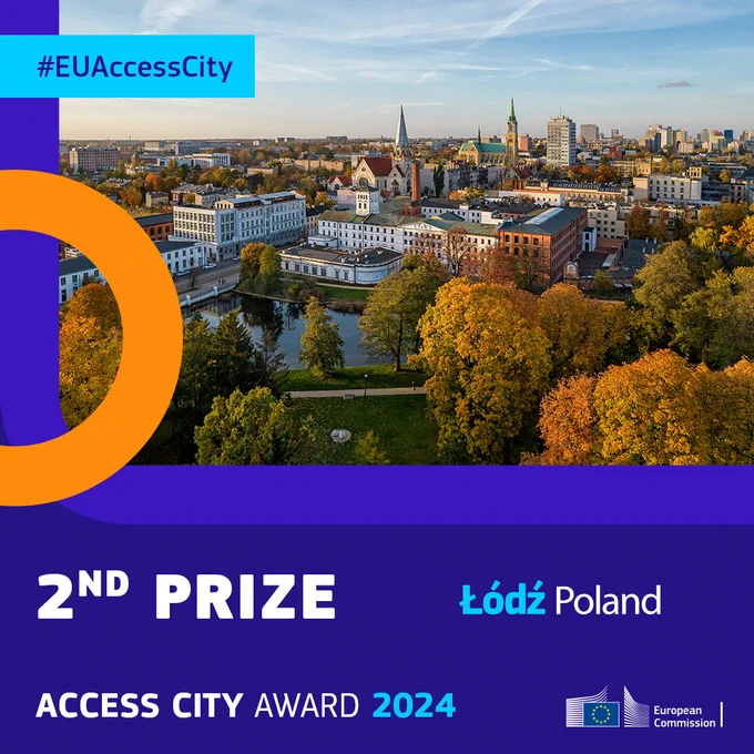 Access City Award 2024 second prize, view of Łódź in Poland.
