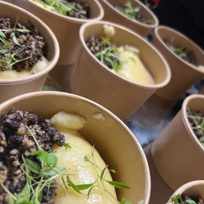 A photo of a tray of haggis tattis 
