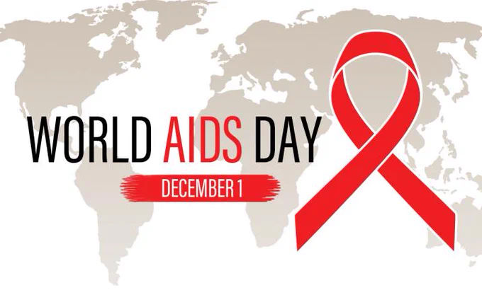 world aids day text with a half opacity globe in the background