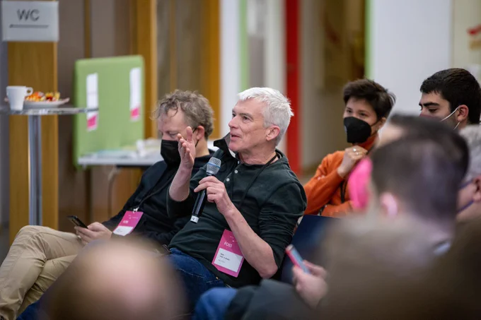 Photo of the audience during Q&A at FOSS Backstage 2023