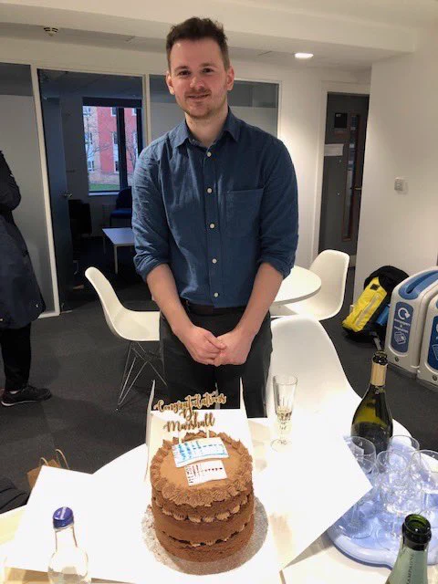 Toby Marshall and cake