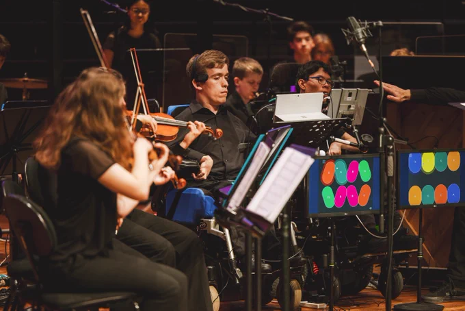 National Open Youth Orchestra Players during performance. 