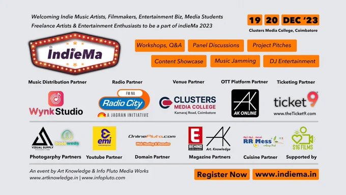 IndieMa - An event for Independent Filmmakers & Indie Music Artists at Coimbatore.
