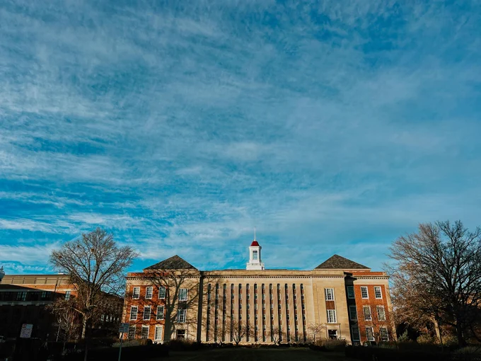 Love Library on a winter day