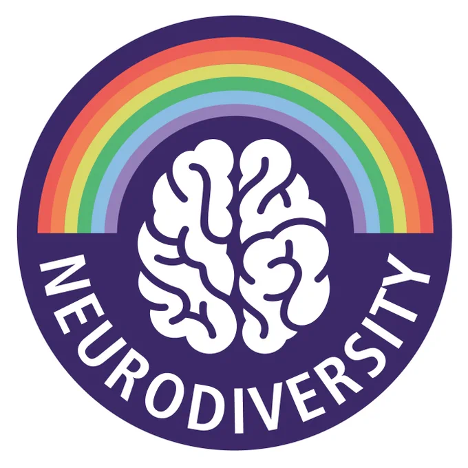 The West Yorkshire neurodiversity logo which has a rainbow arching over the word 'neurodiversity'.