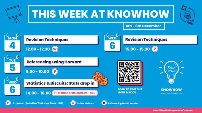 Image showing what's on at KnowHow this week.