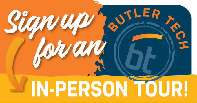 Now booking Small Group Tours for this Friday, December 8th and Saturday, December 9th. Click the link: https://www.butlertech.org/update/book-a-small-group-tour/?fbclid=IwAR1XDR3TRJBG7ZdQ09gfYzwGqZSHuDQd4wQnZyOhf6AIR9XolizZSIvZVus

 *School notes can be provided for Friday tours.