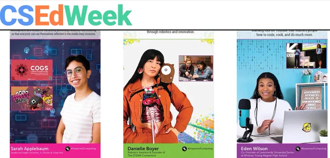 CS hero posters profiling diverse leaders in CS