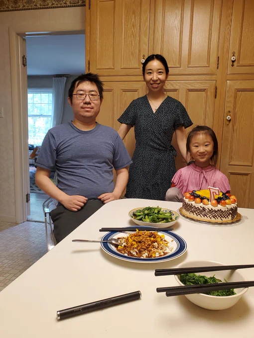 Yifei with his family in June 2023