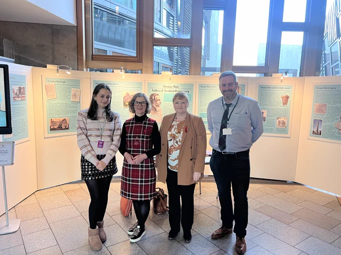 Stella Watson, Audrey Nicoll MSP, Emma Harper MSP & Jimmy Watson #thomasmuir
