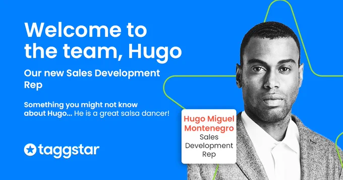Welcome to the team, Hugo. Our new sales development rep. Something you might not know about Hugo... he is a great salsa dancer!