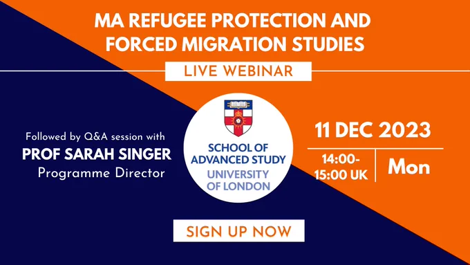 Poster for the live webinar - key information in text above