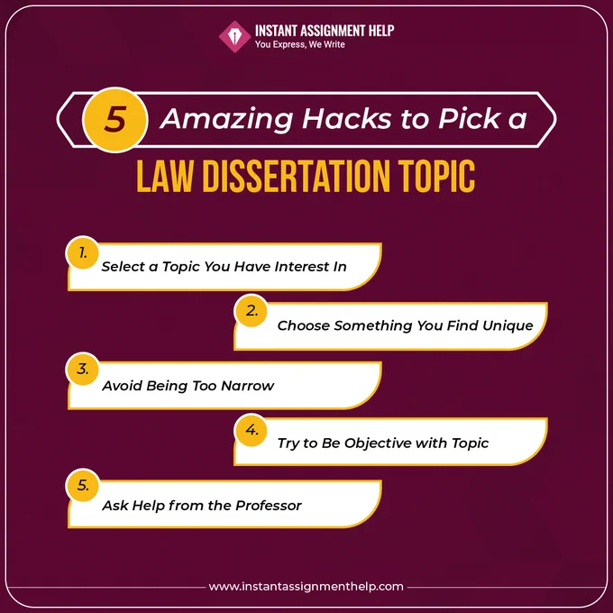 5 Amazing Hacks to Pick a Law Dissertation Topic