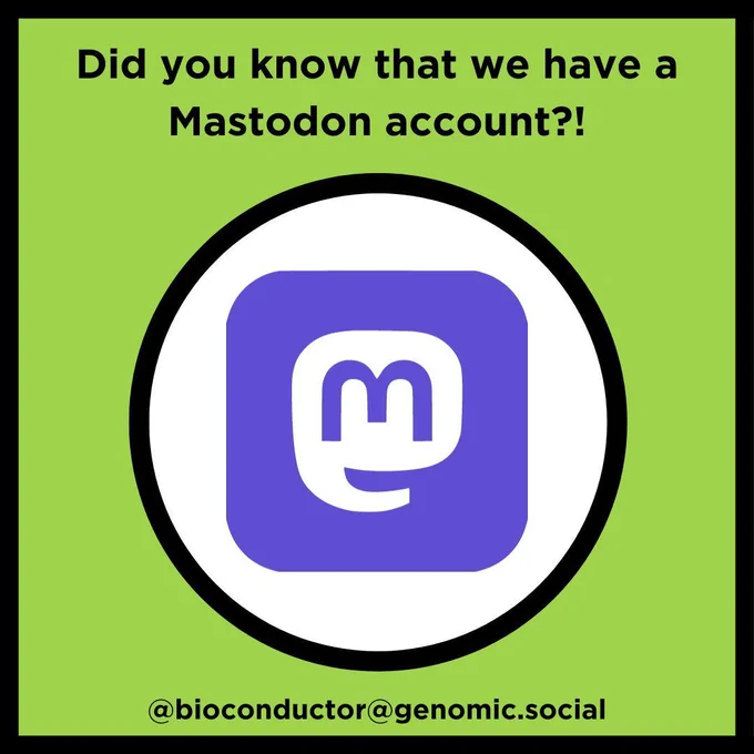 Bioconductor is on Mastodon!!