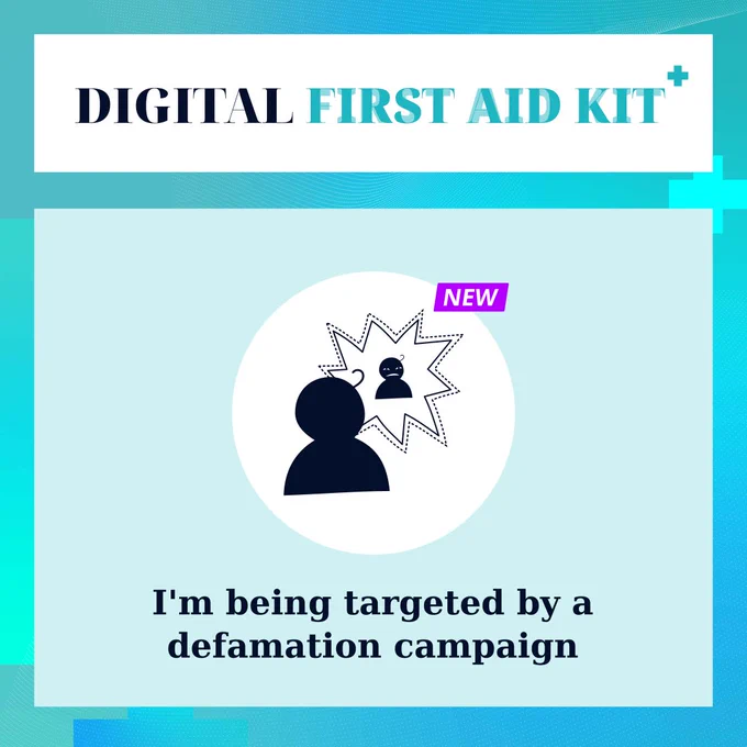"I'm being targeted by a defamation campaign" workflow of the Digital First Aid Kit.