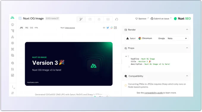 Nuxt OG Image v3 teaser