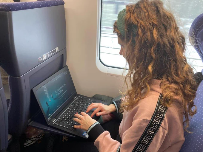 Unterwegs im Zug nach München