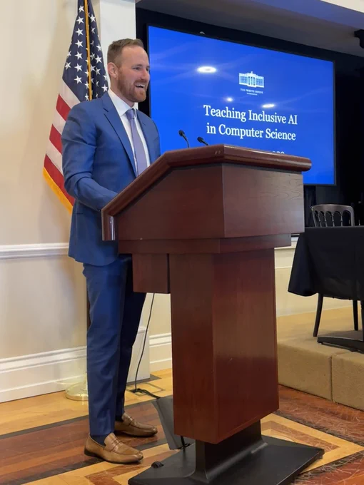 Jake Baskin, CSTA ED, at the White House