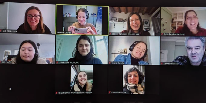 A screenshot of a zoom meeting with 10 people, men and women