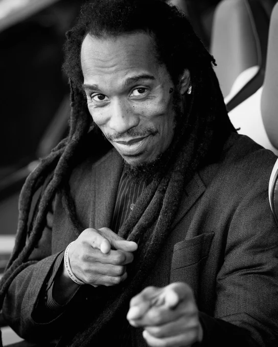 Benjamin Zephaniah pictured at Villa Park.