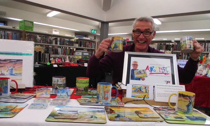 Christmas Stall with local artist