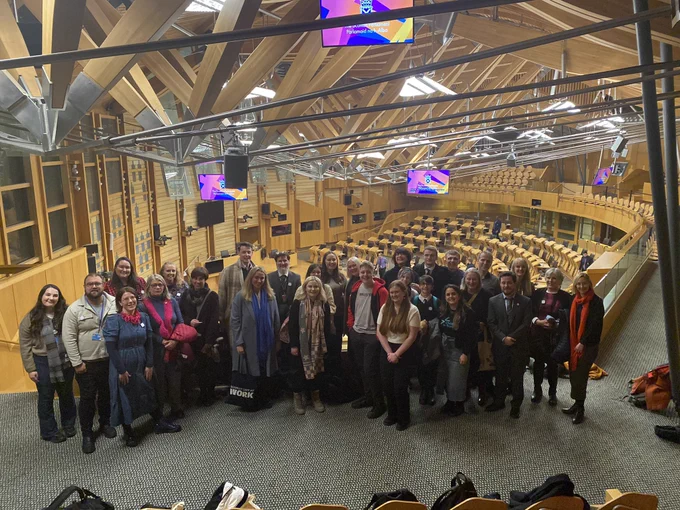 Photo of everyone together at Parliament