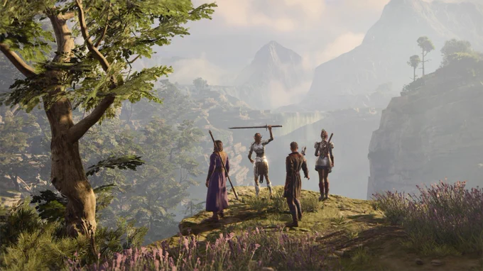 The party looks over the world, victorious.