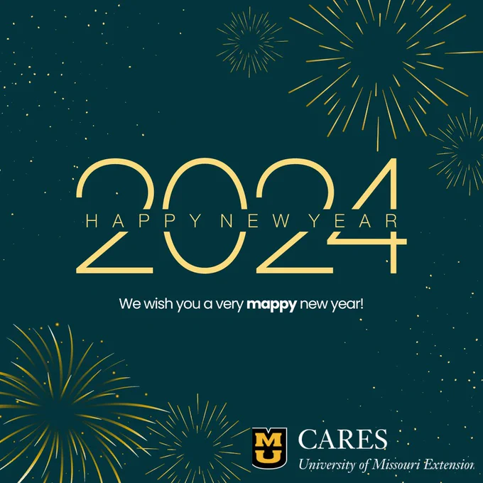 Decorative image that says "We wish you a mappy new year!"