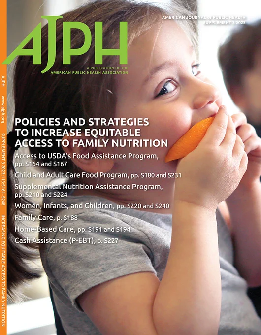 The cover of the special issue shows Camille Pitzer, age 3 years, biting into a freshly sliced orange at MaineLy Childcare—one of several local daycares working to improve the food it serves. Cover concept and selection by Aleisha Kropf. Photo by Ben McCanna/Portland Press Herald via Getty Images.