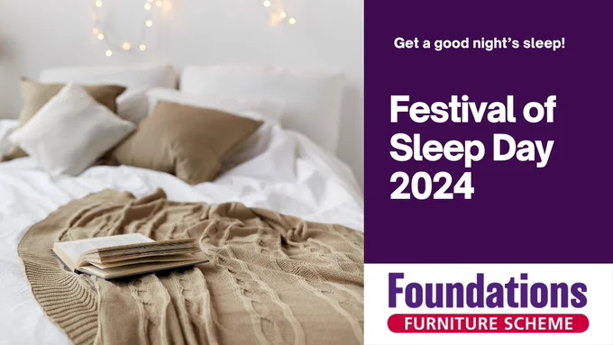 Image of a bed. Festival of sleep day 2024. 