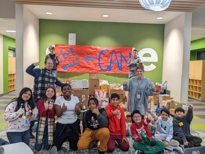 Program Challenge students at JHH organized a food drive and raised over 2000 non-perishable food items to help families in need during the Holidays!