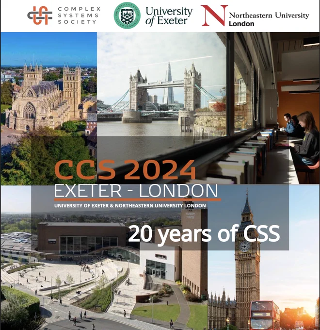 Conference of Complex Systems, University of Exeter and Northeastern London.