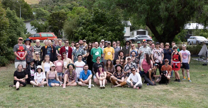 CerebralFix team posing for a group photo at their Christmas barbecue.