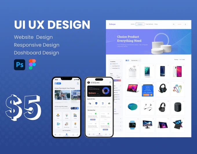 🌟 Ready to Redefine Your Digital Experience? Partner with Me for Outstanding UI/UX Design Expertise! 🚀🎨

Embark on a transformative journey with a dedicated UI/UX designer! I specialize in crafting captivating website designs using cutting-edge tools like Figma, WordPress, and Wix. 🌐 Whether you're in need of a responsive website, eye-catching landing pages, or a holistic redesign, my creative touch is here to make it a reality.

✅ My Services:
🔹 UI/UX Design
🔹 Figma Website Design
🔹 WordPress Website Development
🔹 Wix Website Solutions
🔹 Responsive Design

🌈 Why Choose Me?
✨ Tailored Designs: Customized to capture your unique brand identity.
✨ Seamless User Experience: Meticulously crafted interfaces for enhanced engagement.
✨ Multi-Platform Expertise: Proficient across Figma, WordPress, Wix – bringing your vision to life.

Ready to elevate your online presence? Let's collaborate and create a digital masterpiece that authentically mirrors your brand essence! 💻🎉 #HireMe #UI